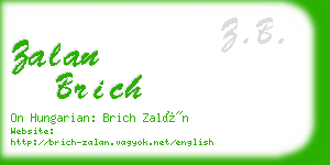 zalan brich business card